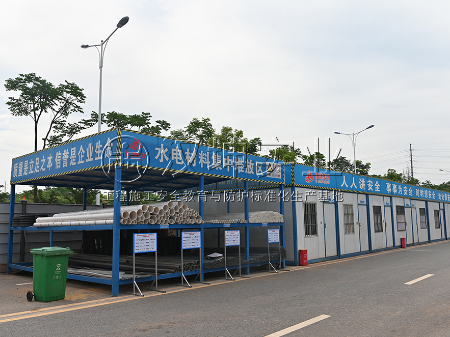 木工加工棚 水电材料堆放棚 防护棚厂家 汉坤实业