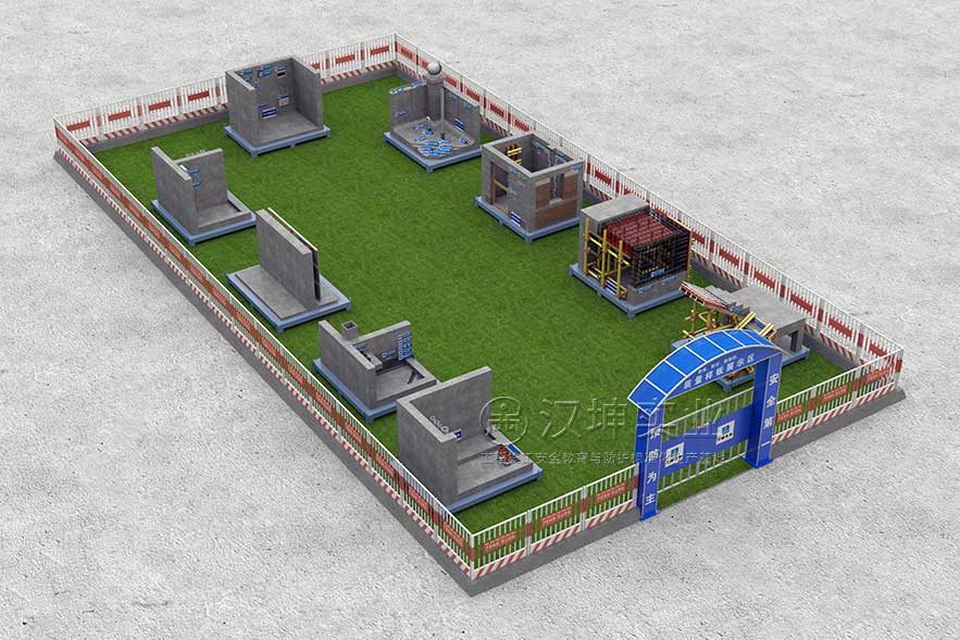 建筑工地样板展示区3D效果图